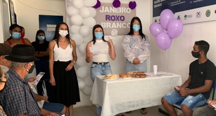 Saúde promoveu ações em alusão ao Janeiro Branco e Roxo